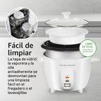 Hamilton Beach Olla arrocera y vaporera de alimentos, 10 tazas cocidas, 5