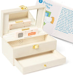 Caja de memoria, caja de memoria grabable con módulo de grabadora de voz extraíble, caja de recuerdo decorativa para fotos y joyas, graba y vuelve a grabar mensajes personales de 60 segundos