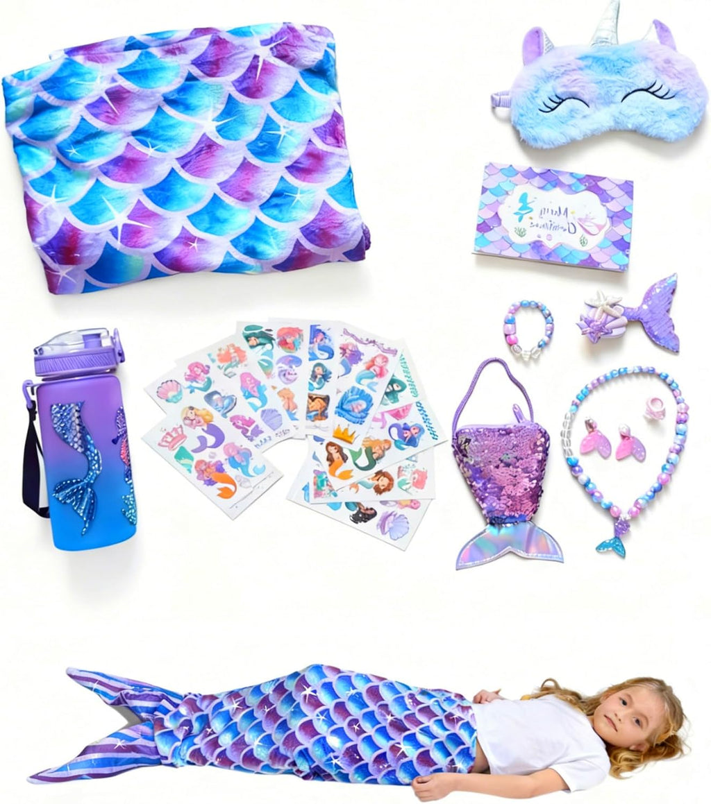 Manta de cola de sirena para niñas, regalos de regreso a la escuela