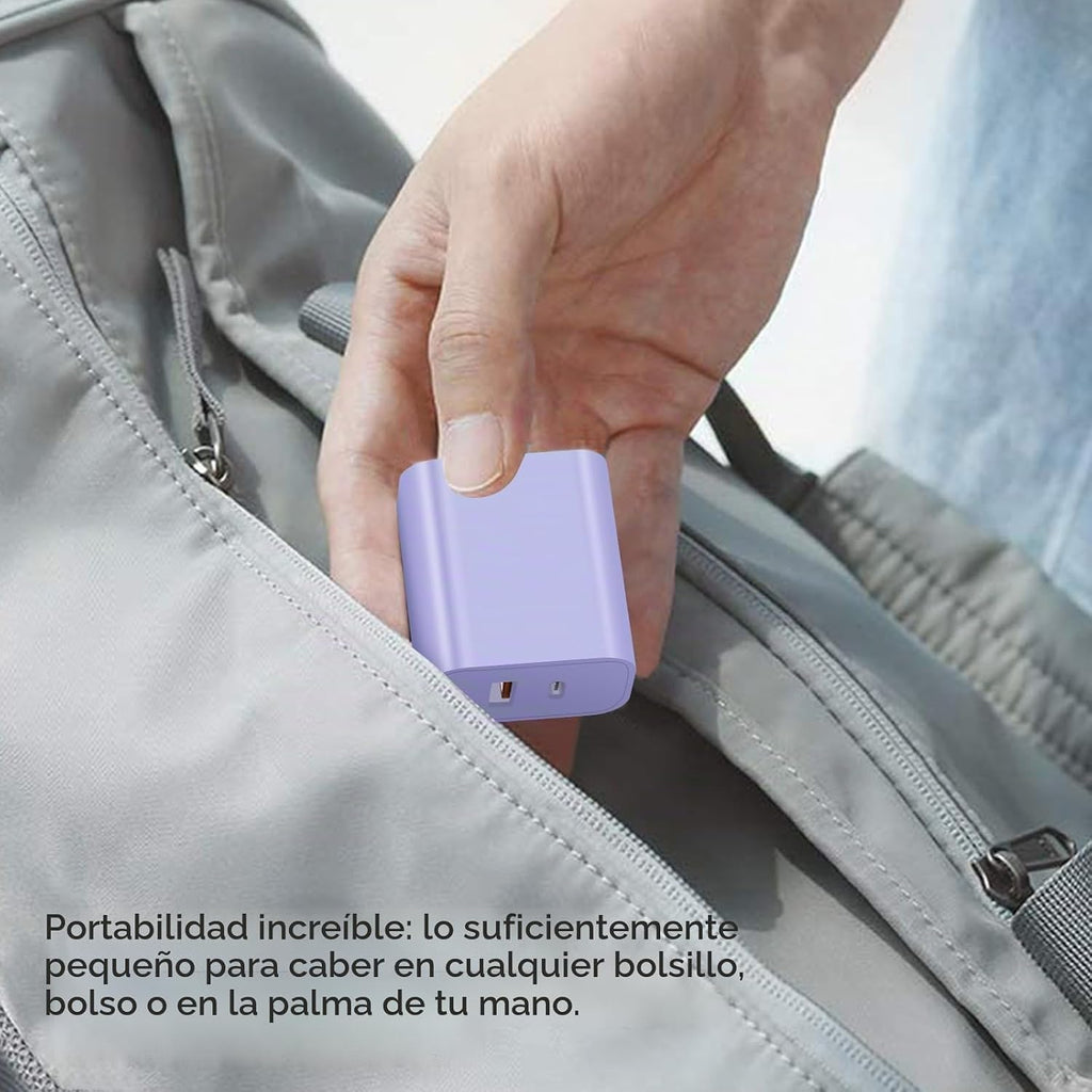 Paquete de 4 cargadores USB C, bloque de carga tipo C, cargador de pared de 20 W, para iPhone Air/17/17 Plus/17 Pro/17 Pro Max/16/16 Plus/16 Pro/16 Pro Max/15/15 Pro/15 Pro Max/14/13/12 Pro/Samsung