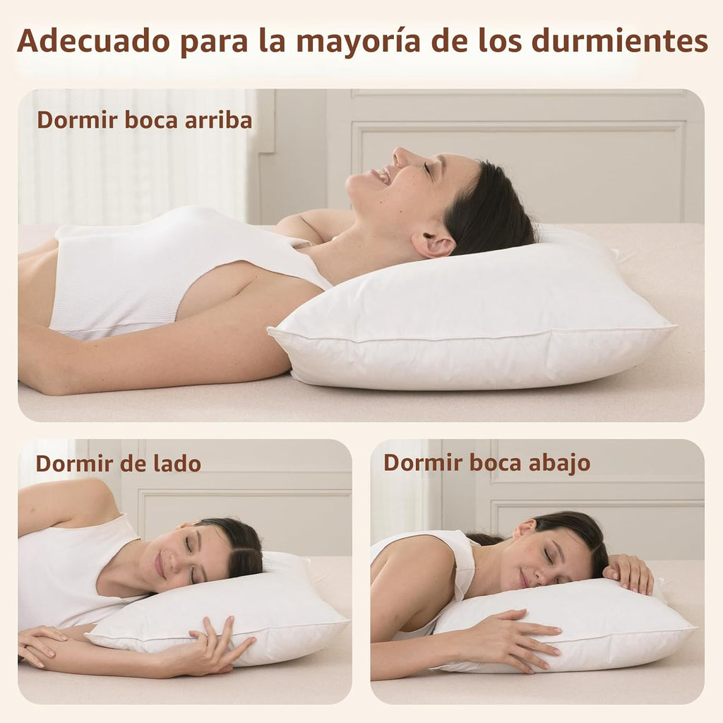 Goose Feathers y Down Pillows, Bed Pillows Standard Size Set de 2