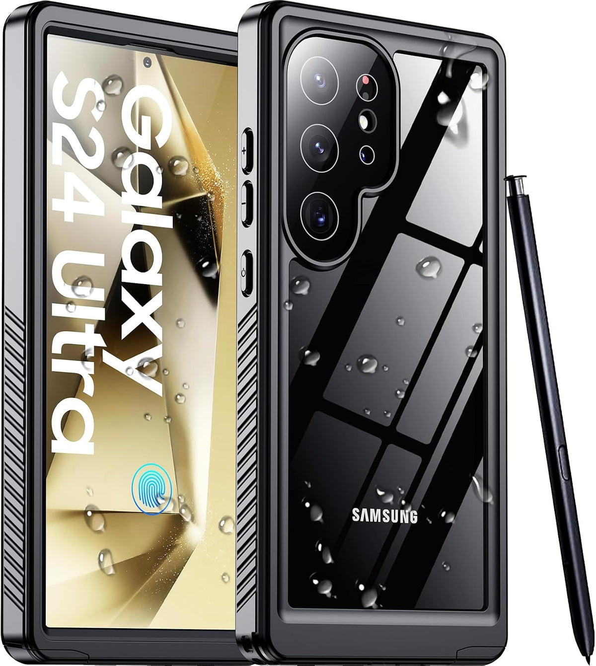 Funda impermeable 2025 Nueva para Samsung Galaxy S24 Ultra, [Cámara y Protector de Pantalla Integrados][Grado Militar Resistente a Golpes][IP68 Sumergible][Resistente al Polvo][Resistente a Caídas