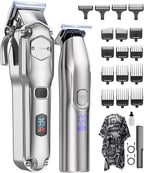 Set de cortapelos y recortadoras Jack & Rose, cortapelos inalámbricos para hombres, set de cortapelos de barbero