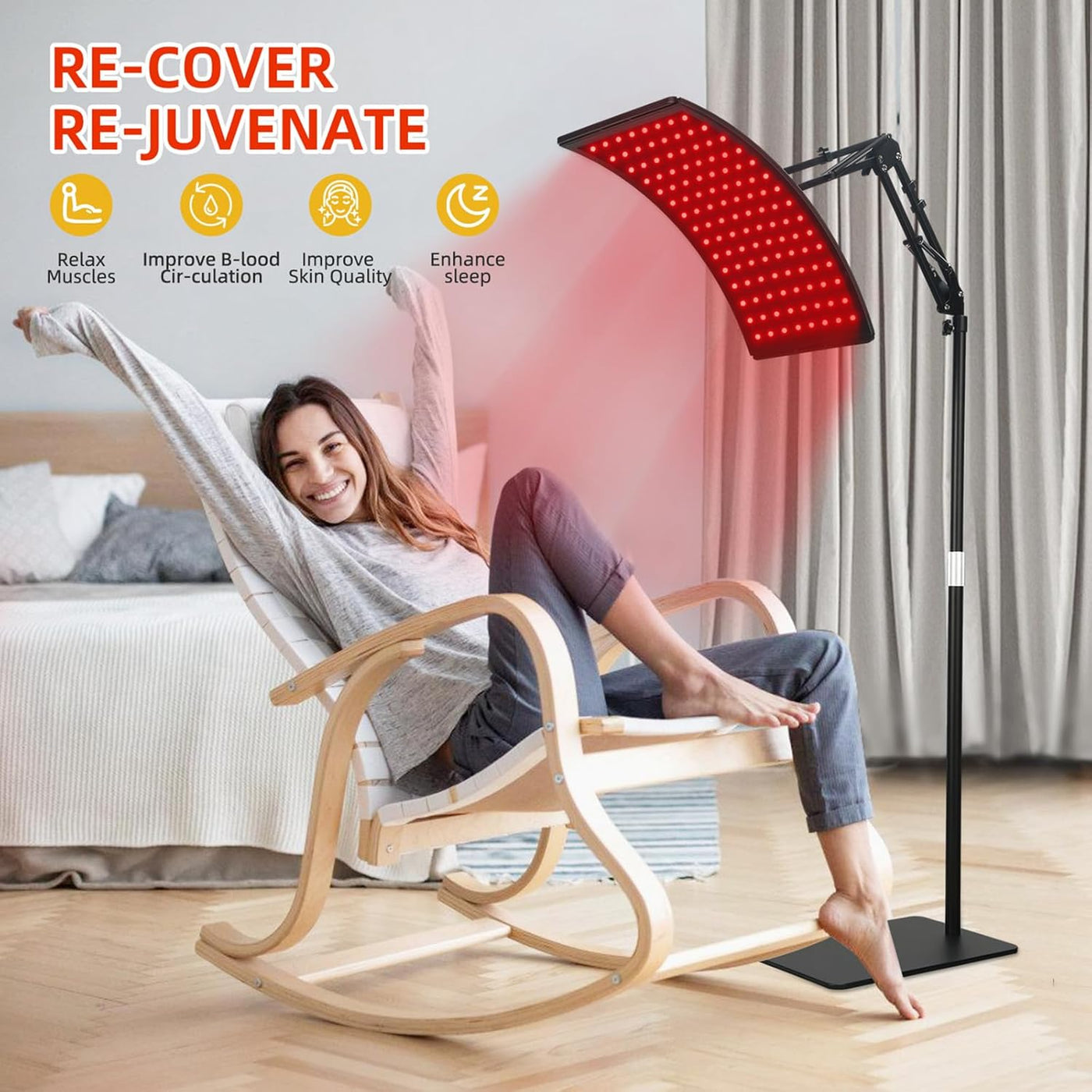 Terapia de luz roja para cara y cuerpo lámpara de terapia