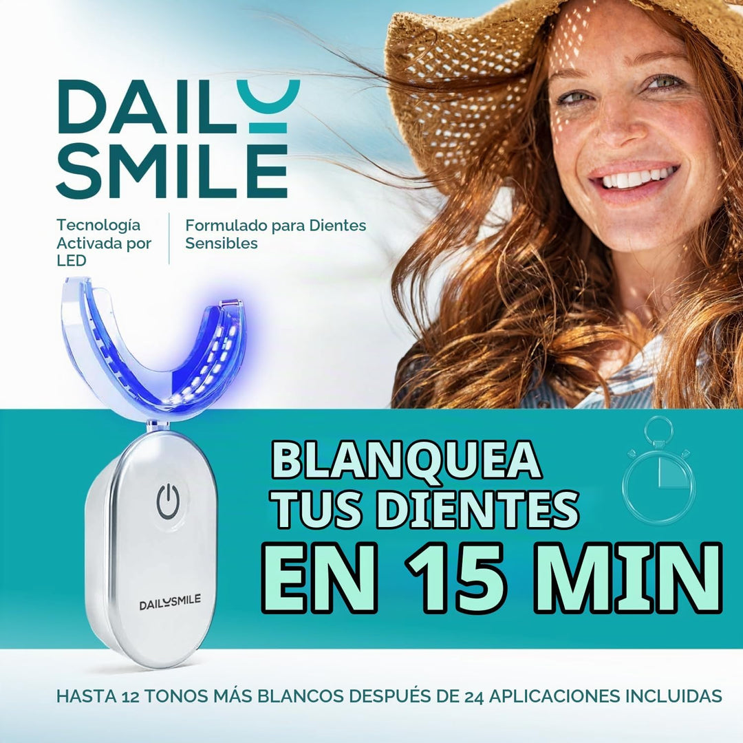 Kit de Blanqueamiento Dental DailySmile con LED - Formulado para Di...