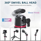 Auto-Open Mini 360 ° Bola Cabeza Selfie Stick Trípode para GoPro DJI Insta360