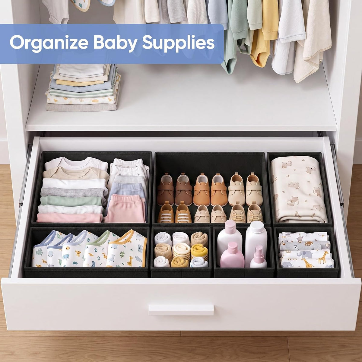 Organizador de cajones para ropa interior, calcetines, corbatas, paquete de