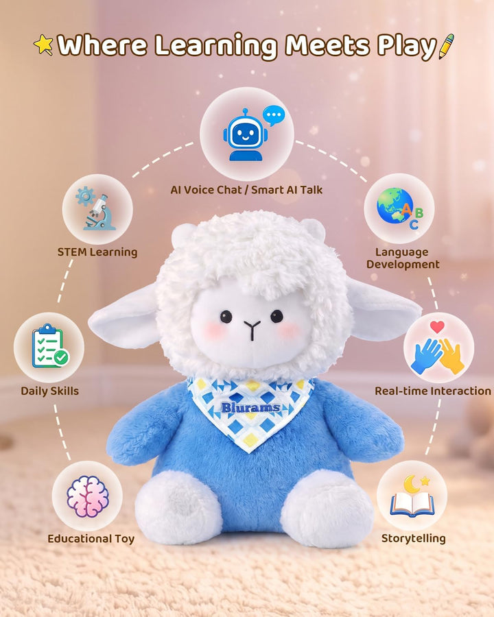 blurams Baamy - Juguete de peluche interactivo con IA para niños, p...