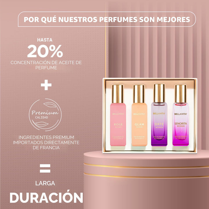 Bellavita - Set de regalo de perfume de lujo para mujer con notas d...