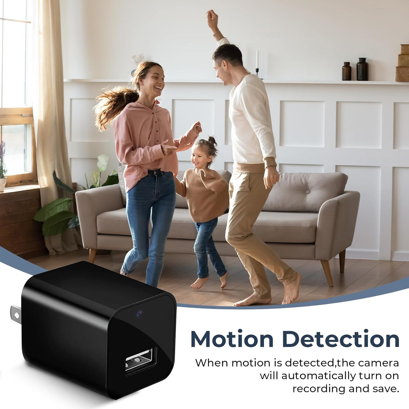 PATTERSON Cargador USB de cámara oculta 1080P - Mini
