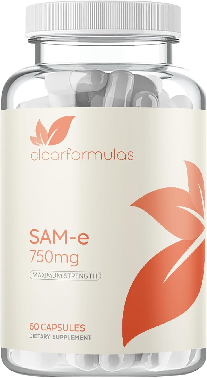 Clear Formulas Bioactive SAM-e 750 mg - Suplemento SAM-e de alta re...