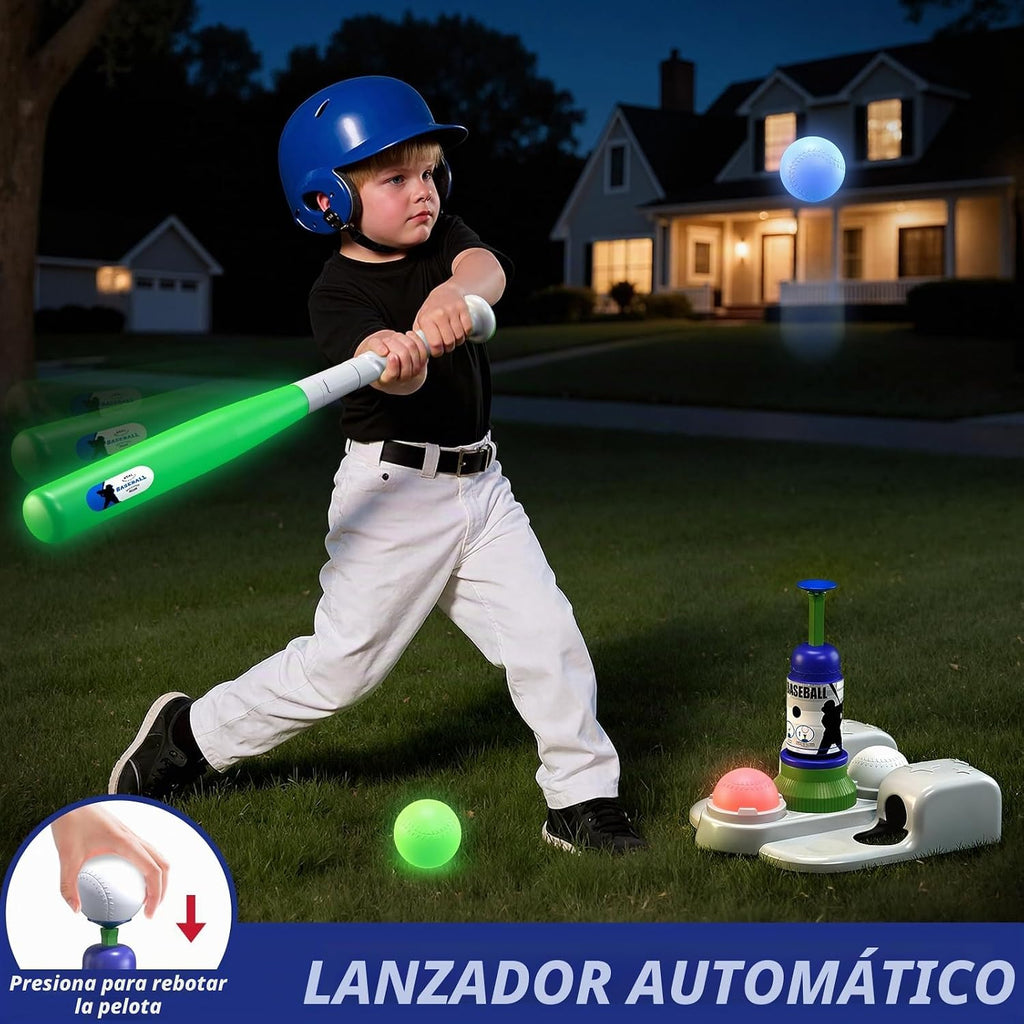 QDRAGON LED 2 en 1 Conjuntos de Bolas para Niños con Máquina de Lanzamiento Automática
