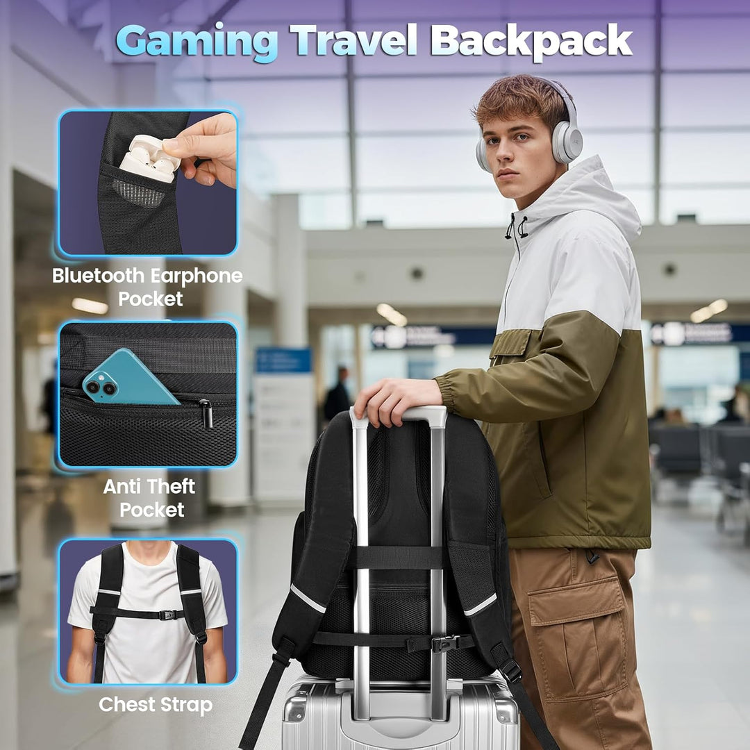 MATEIN Mochila para laptop de 17.3 pulgadas para hombres, mochila d...