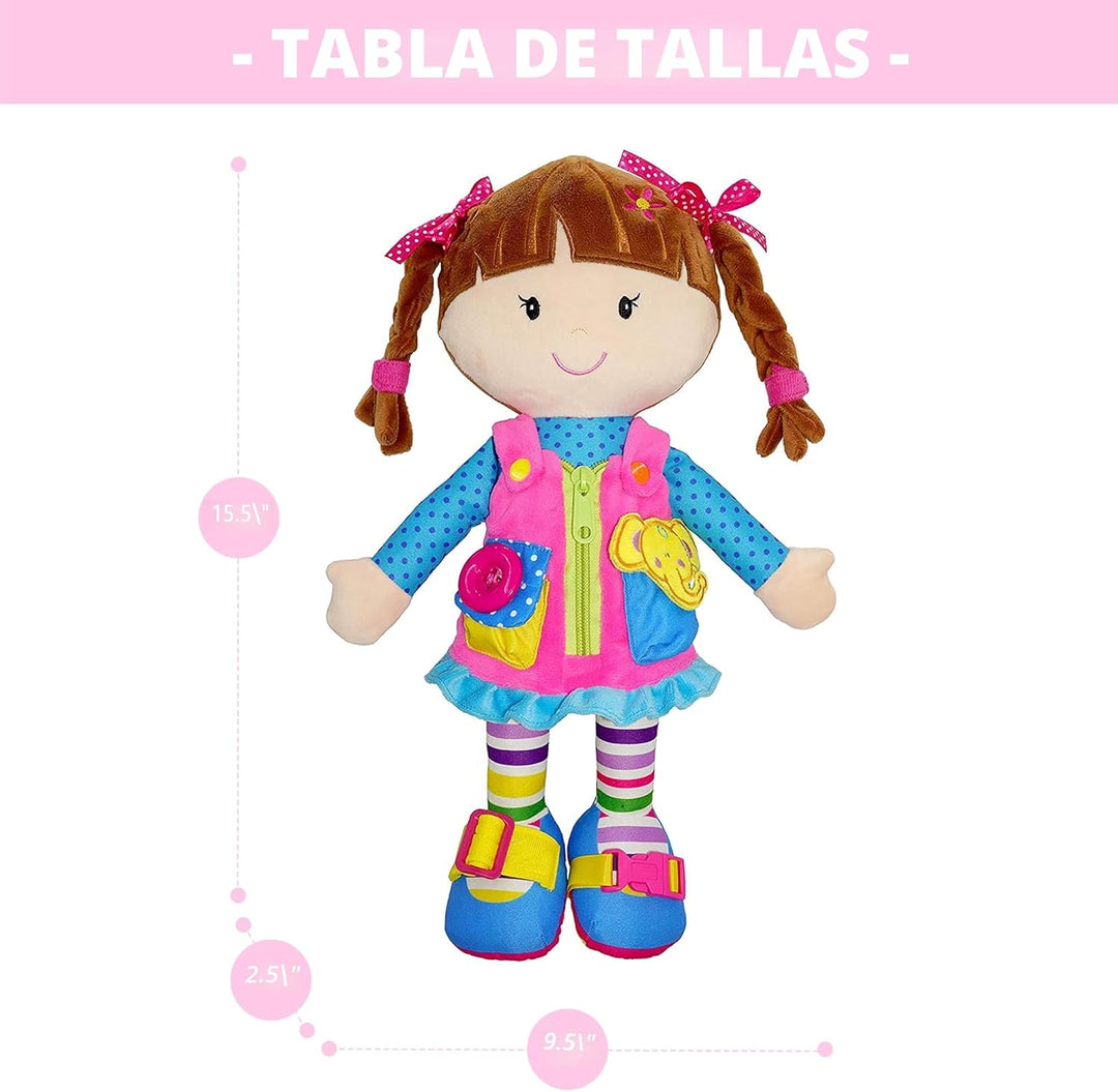 June Garden Dressy Friends Belle de 15.5 pulgadas, muñeca de peluch...