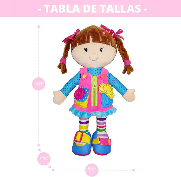 June Garden Dressy Friends Belle de 15.5 pulgadas, muñeca de peluch...