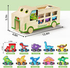 Magnetic Wooden Dinosaur Train Set Montessori Toys para 2-5 Years