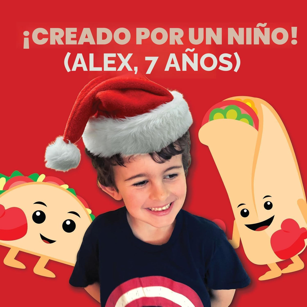 Taco vs Burrito - El Juego de Cartas Sorprendentemente Estratégico y Extremadamente Popular Creado por un Niño de 7 Años - 5 Maneras de Jugar - Un Juego de Fiesta Familiar para Niños, Adolescentes y
