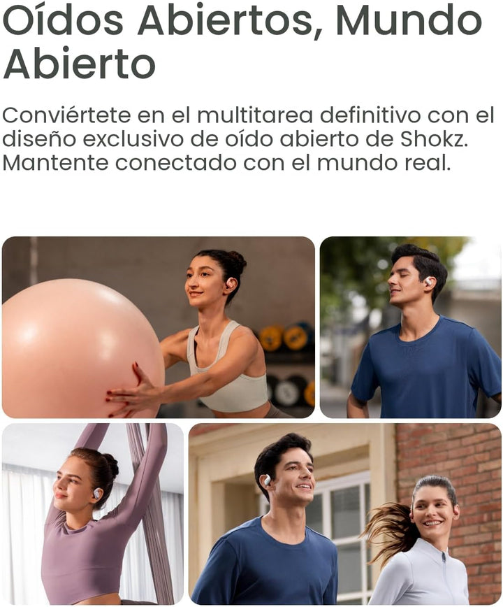 SHOKZ OpenFit Air - Auriculares de oreja abierta, auriculares verda...