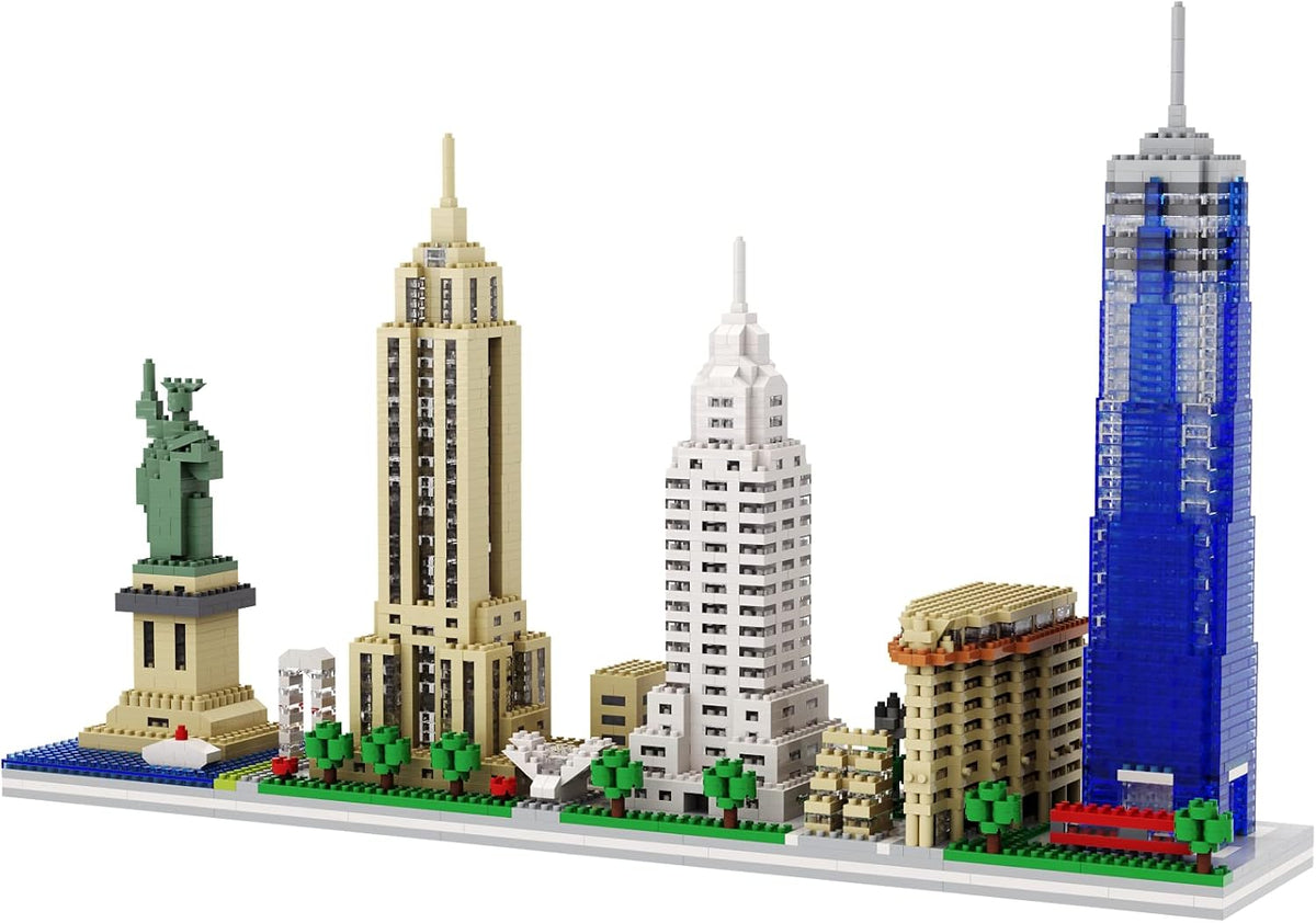 dOvOb Architecture New York Skyline - Juego de construcción de microbloques de 3048 piezas, ladrillos, colección de rompecabezas 3D, kit de modelo como regalo para adultos o niños