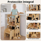 COSYLAND Taburete de cocina 4 en 1 para niños pequeños