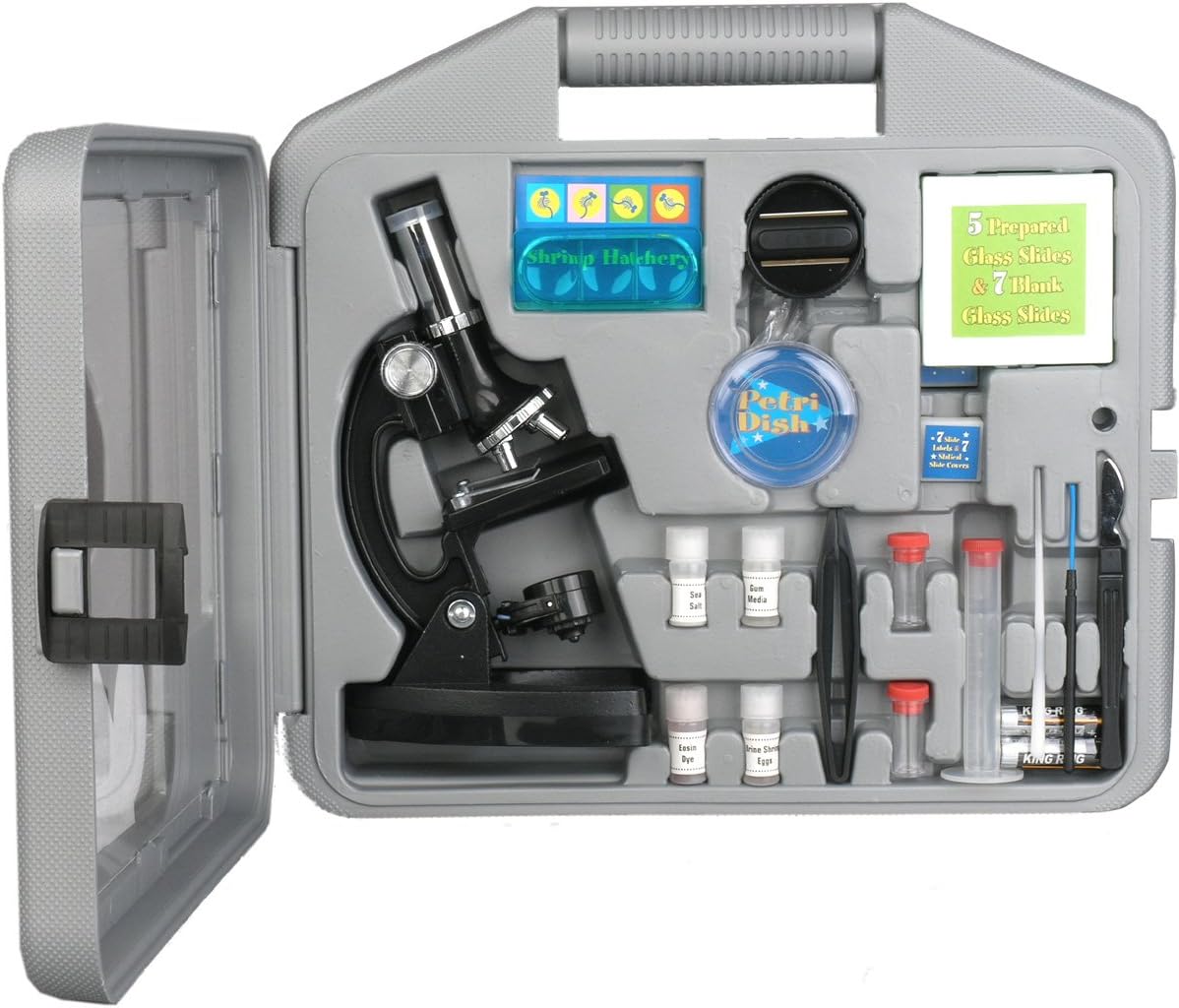 AmScope M30-ABS-KT2 Kit de microscopio STEM de 52 piezas para niños, color