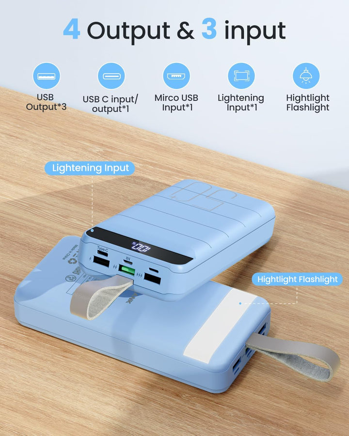 Banco de energía de carga rápida 50000mAh - Cargador portátil de 22...
