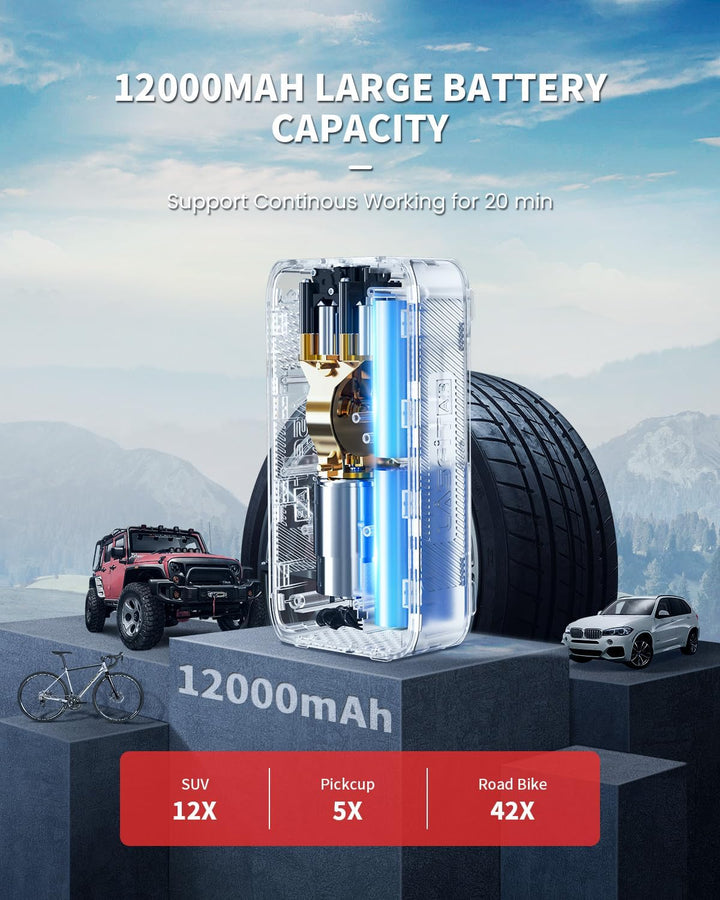 LAP-TK1 Inflador de neumáticos Compresor de aire portátil [Compatib...