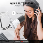 FIFINE Micrófono dinámico de estudio XLR, micrófono USB para PC y p...