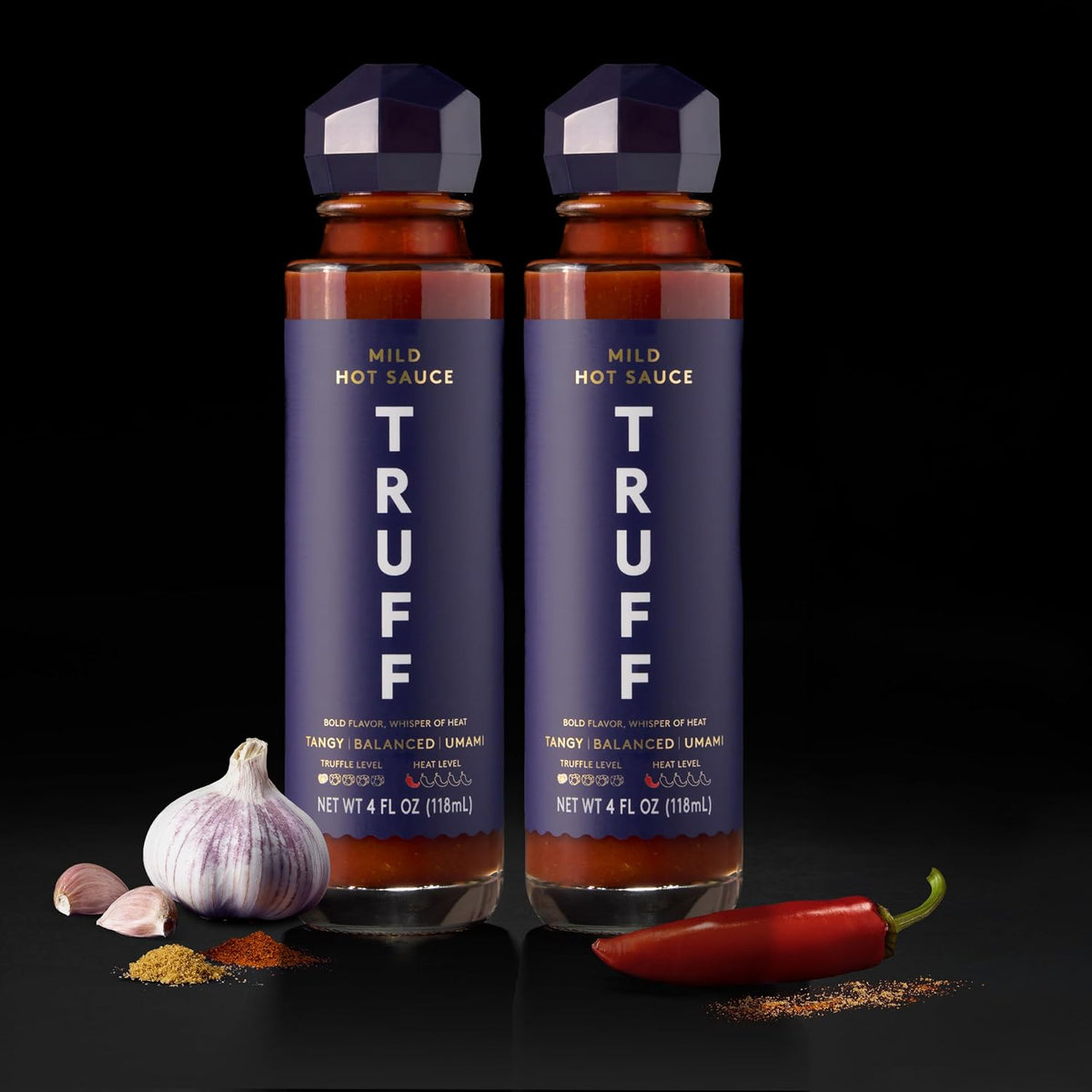 TRUFF Salsa picante suave, paquete de 2, 4 onzas
