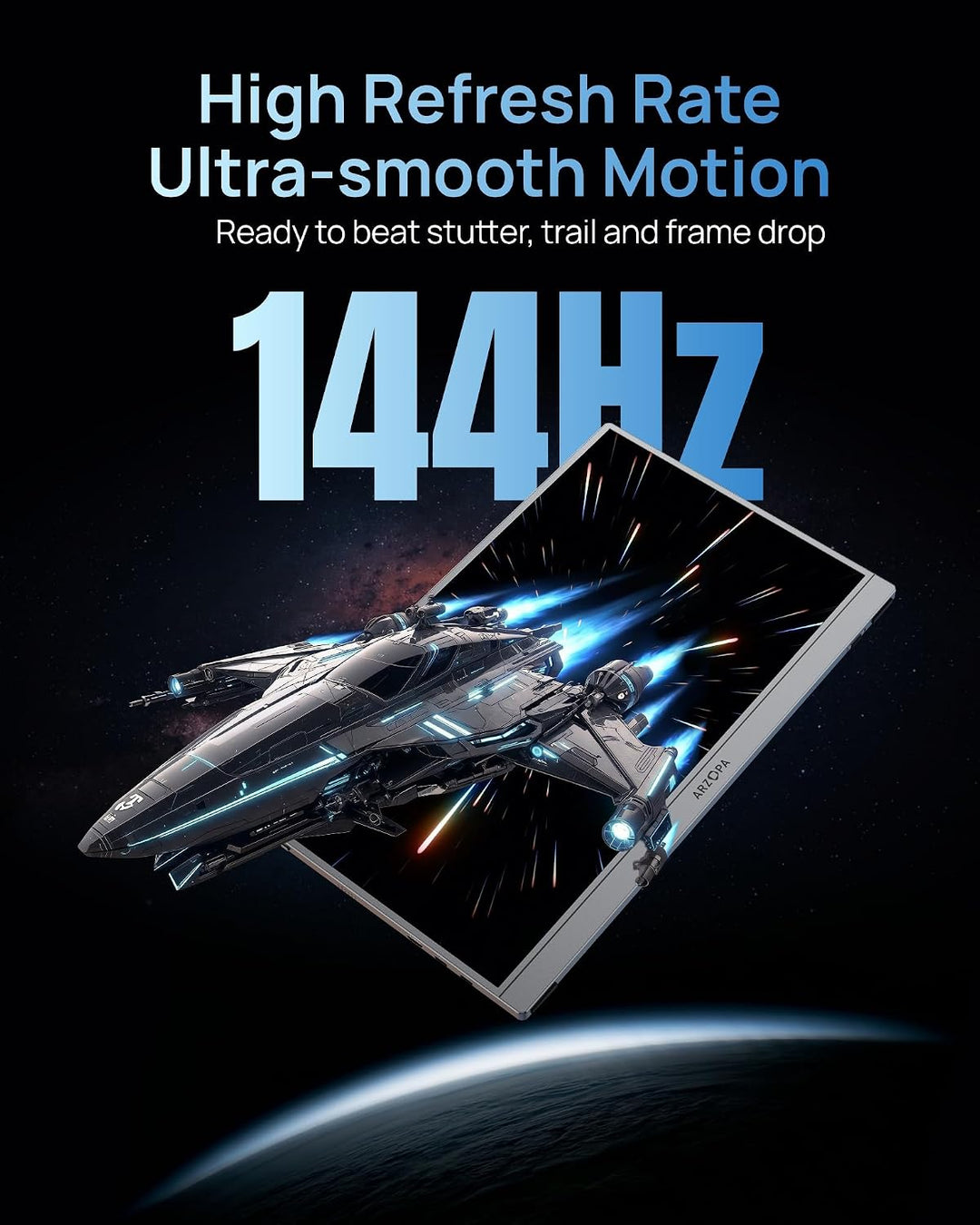 ARZOPA 16.1'' 144Hz Monitor portátil para juegos, 106% sRGB...