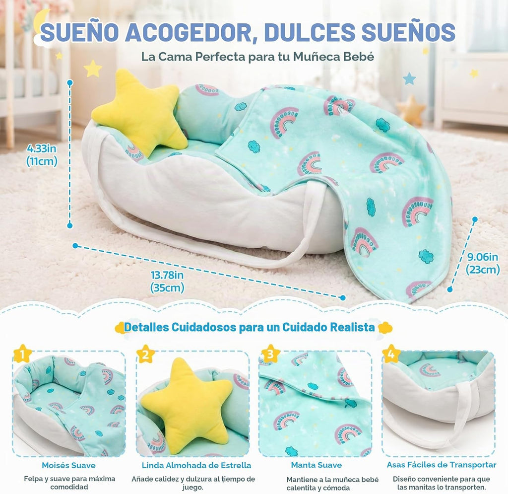 Lehoo Castle Juego de muñecas de bebé, muñeca de bebé de 12 pulgadas con