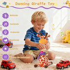 Juguete de jirafa bailarina, juguete de peluche para bebés, canción que canta, juguete que repite lo que dices, juguete musical brillante para regalo de cumpleaños de bebé, juguete de jirafa Groovy (juguete de jirafa)