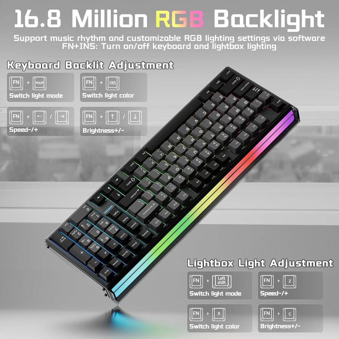 AULA Hero 99 - Teclado con cable para juegos, teclado de efecto Hal...
