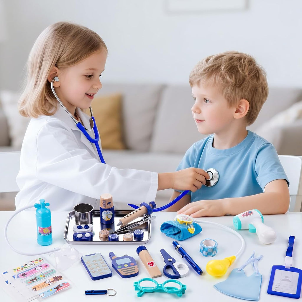 EFO SHM - Kit médico para niños a partir de 3 años, 35 piezas de juguetes de simulación