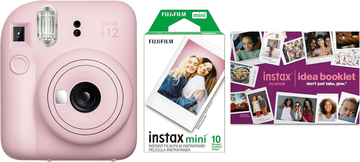 Fujifilm Instax Mini 12 - Paquete de cámara instantánea, Rosa, 2026