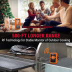 Mando a distancia inalámbrico digital Thermopro TP20, cocción de alimentos, termómetro de carne, termómetro con sonda dual para barbacoa parrilla, ahumador