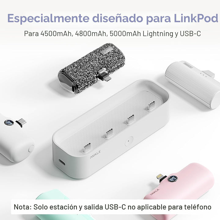 iWALK Estación de carga para cargador portátil de 4500mAh, 4800mAh,...