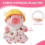 TITQWOP Bonito peluche Capybara de 10.2 pulgadas con 9 piezas