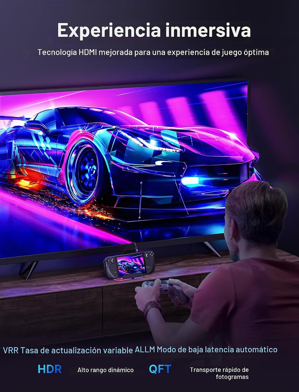 JSAUX 12-en-1 RGB Docking Station para Steam Deck/ROG Ally/Legion Go-HB1201B