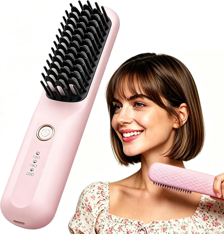 Cepillo de calor inalámbrico para el cabello, herramienta portátil...