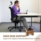 Lámpara StrongTek Taburete ergonómico de madera debajo del escritorio, 3 ángulos