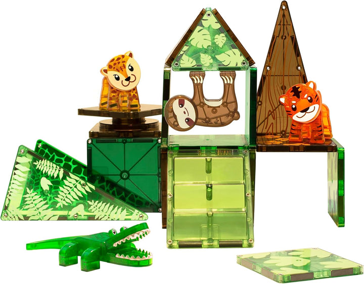 MAGNA-TILES Jungle Animals - Juego de construcción