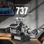 Mould King Supercar V8 - Juego de bloques de construcción de motor que funciona, kit de construcción de modelos de ingeniería MOC para adultos mayores de 14 años