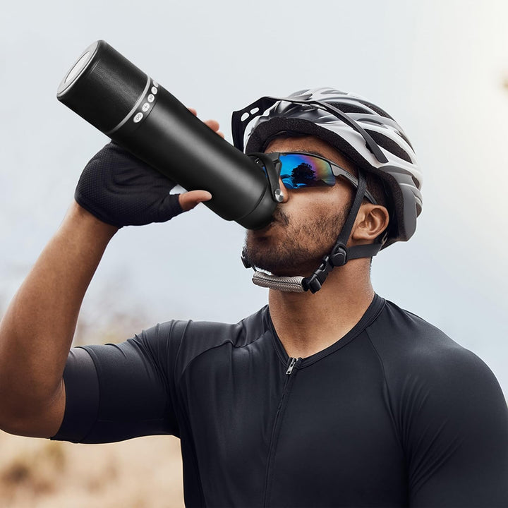 KAKULO Botella de agua con altavoz Bluetooth portátil, botellas de...