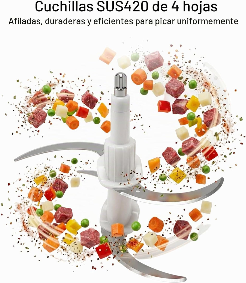 MEGAWISE Procesador de alimentos, molinillo eléctrico de carne de 800 W