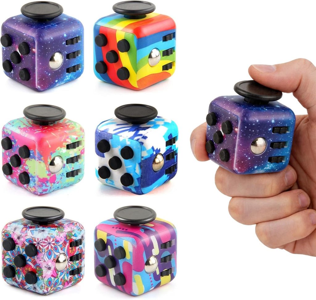 Paquete de 6 cubos de juguetes sensoriales, cubo infinito para aliviar el