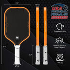 Paleta de pickleball, T700 de fibra de carbono Pickle Ball Paddle alargada aprobada por USAPA para jugadores intermedios y avanzados, núcleo de polipropileno de 0.630 in