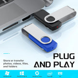FEBNISCTE Paquete de 10 unidades flash de 64 GB, unidad de pulgar d...