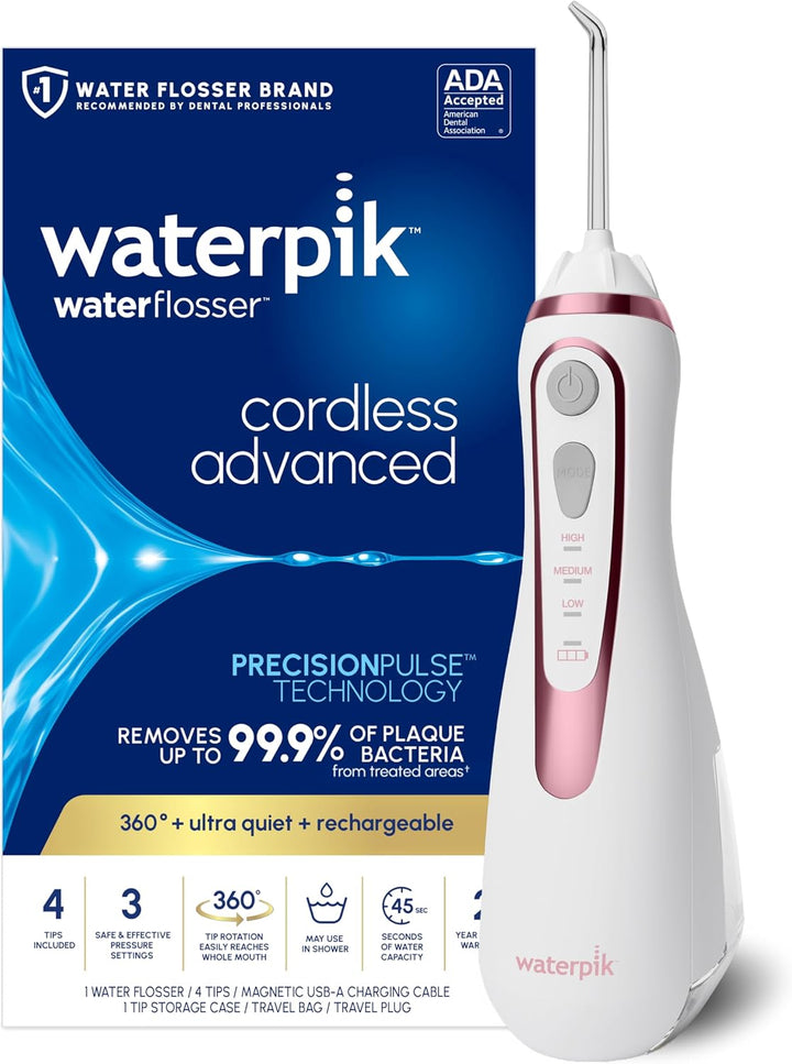 Waterpik - Irrigador de agua portátil inalámbrico avanzado, recarga...