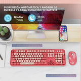 FD Combo de teclado y ratón inalámbricos | Teclado y ratón colorido...
